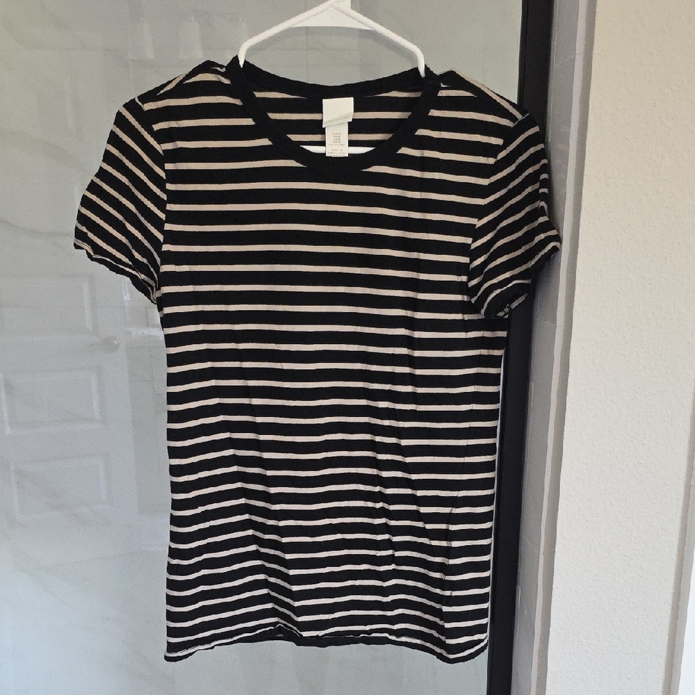 Black and White Striped T-Shirt